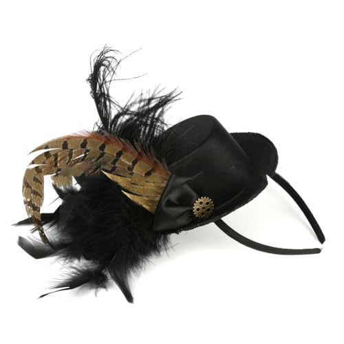 Fcnjsao Kopfbedeckung, Vintage-Fascinator, Zylinderhut, exquisite Ausrüstung für Teeparty, Hochzeit, Kostüm, Pillbox, Hut, Dame, Kopfbedeckung für Halloween Fcnjsao Kopfbedeckung, Vintage-Fascinator, Zylinderhut, exquisite Ausrüstung für Teeparty, Hochzeit, Kostüm, Pillbox, Hut, Dame, Kopfbedeckung für Halloween von Fcnjsao