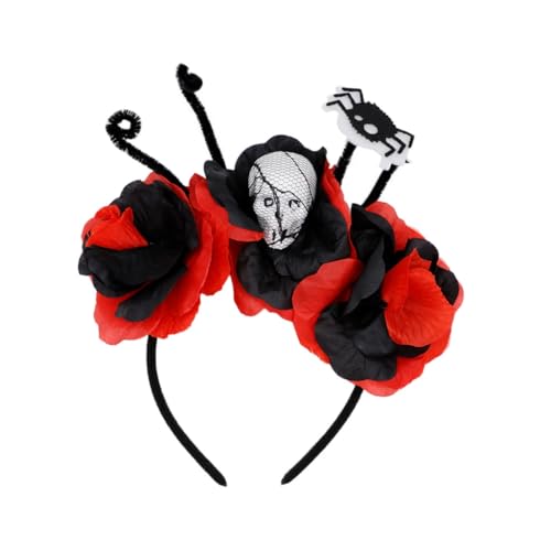 Fcnjsao Kopfbedeckung Halloween Schädel Stirnband Handgemachte Blume Haarreifen Kostüm Kopfbedeckung Geburtstag Cosplay Kopfbedeckung Kostüm Fcnjsao Kopfbedeckung Halloween Schädel Stirnband Handgemachte Blume Haarreifen Kostüm Kopfbedeckung Geburtstag Cosplay Kopfbedeckung Kostüm von Fcnjsao
