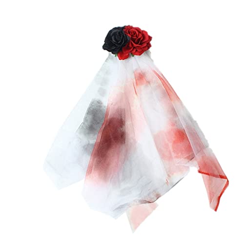 Fcnjsao Kopfbedeckung Hochzeit Punk Haarnadel Brautgarne Blumen-Accessoires kurzes Garn Frauen Halloween Cosplay Haarnadel Fcnjsao Kopfbedeckung Hochzeit Punk Haarnadel Brautgarne Blumen-Accessoires kurzes Garn Frauen Halloween Cosplay Haarnadel von Fcnjsao