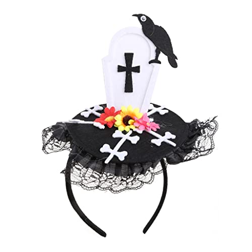 Fcnjsao Kopfbedeckung Schön für Stirnband Schädel Krähe Haarreifen Halloween Kopfschmuck für Halloween Weihnachten Cosplay Thema Pa Fcnjsao Kopfbedeckung Schön für Stirnband Schädel Krähe Haarreifen Halloween Kopfschmuck für Halloween Weihnachten Cosplay Thema Pa von Fcnjsao