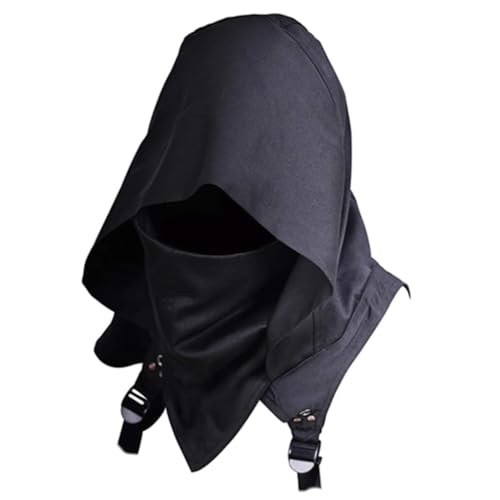 Fcnjsao Mittelalterliche Kutte mit Kapuze, Kapuzenumhang für Kelten, Herren, Hut, Cosplay, für Halloween von Fcnjsao