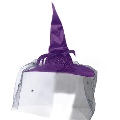 Fcnjsao Mysteriöser Anziehungshut, geknitterter Hexenhut, Halloween-Kostüm, Hexenhüte für Damen, Halloween- und Karnevals-Outfit Fcnjsao Mysteriöser Anziehungshut, geknitterter Hexenhut, Halloween-Kostüm, Hexenhüte für Damen, Halloween- und Karnevals-Outfit von Fcnjsao