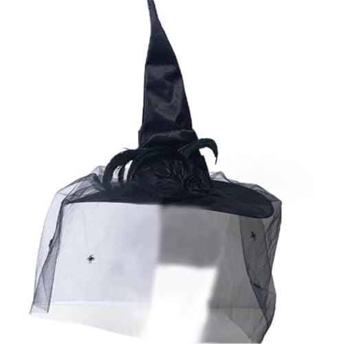 Fcnjsao Mysteriöser Anziehungshut, geknitterter Hexenhut, Halloween-Kostüm, Hexenhüte für Damen, Halloween- und Karnevals-Outfit Fcnjsao Mysteriöser Anziehungshut, geknitterter Hexenhut, Halloween-Kostüm, Hexenhüte für Damen, Halloween- und Karnevals-Outfit von Fcnjsao