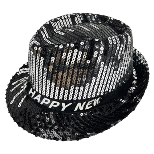 Fcnjsao Paillettenhut Für Damen Und Herren Silvester Panamahut Rollenkrempe Cosplay Kostüm Erwachsene Party Zubehör Fcnjsao Paillettenhut Für Damen Und Herren Silvester Panamahut Rollenkrempe Cosplay Kostüm Erwachsene Party Zubehör von Fcnjsao