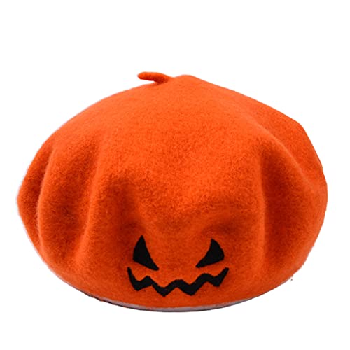 Fcnjsao Retro Mode Kürbis Hut Casual Maler Hut Künstler Hut Outdoor Freizeit für Halloween Urlaub von Fcnjsao