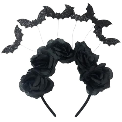 Fcnjsao Unisex Fledermaus Kopfbedeckung Stoff Kopfbedeckung Cosplay Kostüm Für Gruselige Halloween Feste Und Mottopartys von Fcnjsao