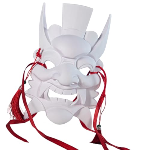 Fcnjsao Unlackierte Maskerade Nuo Operas Rohlinge zum Bemalen für Halloween, Cosplay, Karneval, Cosplay von Fcnjsao