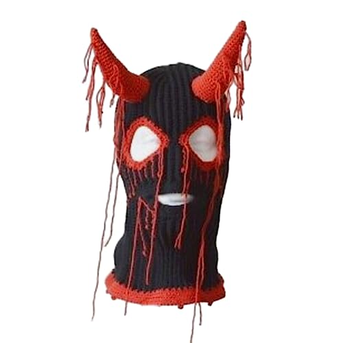Fcnjsao Warmer Strickpullover für Damen, Erwachsene, 3 Löcher, Unisex, Halloween-Hut, Party-Requisiten von Fcnjsao