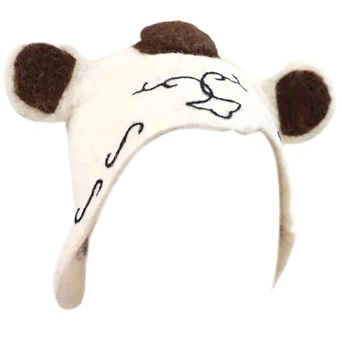 Fcnjsao Zauberhafte Wollhüte Pilzkostüm Accessoire Für Halloween Party Einzigartige 3D Hornhut Modezubehör von Fcnjsao