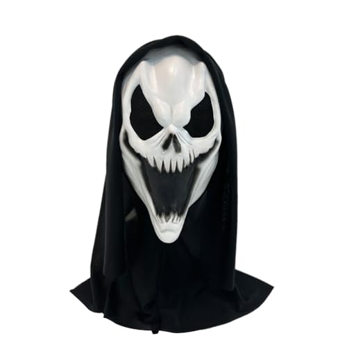 Halloween Halloween Schädel Kopf Gesicht Neuheit Gruseliger Schädel Voller Kopf Für Halloween Party Karneval Cosplay von Fcnjsao