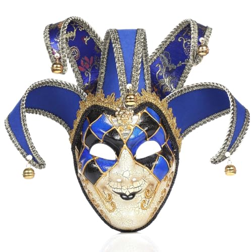 Jester-Mask Vollgesicht Frauen Gesicht Halloween Party Wanddekoration Maskerade Karneval Vollgesicht Karneval Maskerade von Fcnjsao