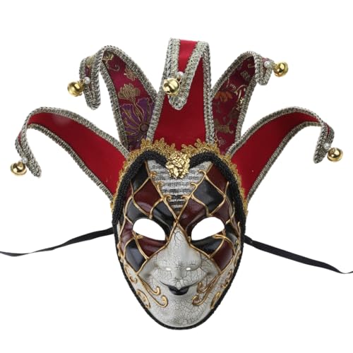 Jester-Mask Vollgesicht Frauen Gesicht Halloween Party Wanddekoration Maskerade Karneval Vollgesicht Karneval Maskerade von Fcnjsao