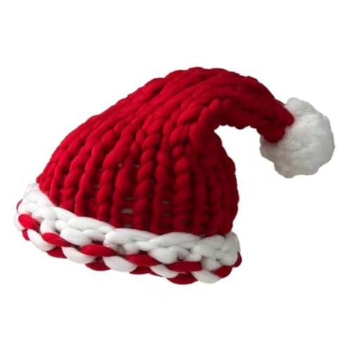 Kabelgestrickte Weihnachts Weihnachtsmütze Für Festival Family Geting Winter Warm Santa Hat Feiertagsfeier Requisiten Kopfstück Kabelgestrickte Weihnachts Weihnachtsmütze Für Festival Family Geting Winter Warm Santa Hat Feiertagsfeier Requisiten Kopfstück von Fcnjsao