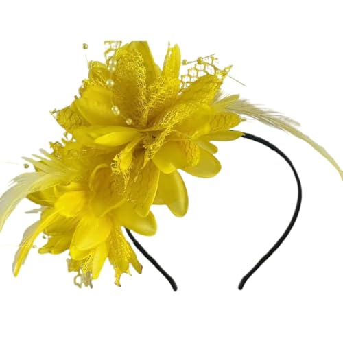 Luxuriöses Weiches Gefiedertes Haarteil Blumen Kopfbedeckung Verstellbares Stirnband Für Halloween Festival Kostüm Coplay Party von Fcnjsao