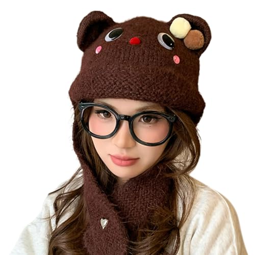 Übergroßer Bärenhut Mit Ohr Mit Festfarb Ski Pelzhut Cartoon Foto Requisiten Freien Head Wrap Für Halloween von Fcnjsao