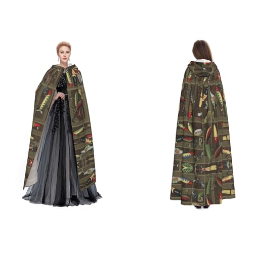 Fdfekgvplp Angelköder-Stil, bedruckter Kapuzenumhang, Halloween, Mittelalter-Kostüm, Erwachsene, Cosplay, langer Umhang für Damen und Herren Fdfekgvplp Angelköder-Stil, bedruckter Kapuzenumhang, Halloween, Mittelalter-Kostüm, Erwachsene, Cosplay, langer Umhang für Damen und Herren von Fdfekgvplp