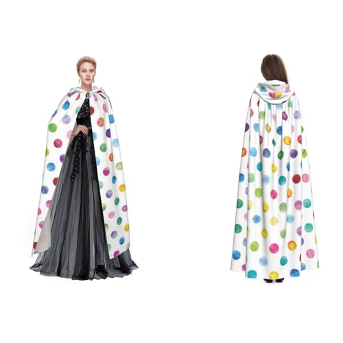 Fdfekgvplp Blauer Kapuzenumhang mit Punktemuster, Halloween, Mittelalter-Kostüm, Erwachsene, Cosplay, langer Umhang für Damen und Herren Fdfekgvplp Blauer Kapuzenumhang mit Punktemuster, Halloween, Mittelalter-Kostüm, Erwachsene, Cosplay, langer Umhang für Damen und Herren von Fdfekgvplp
