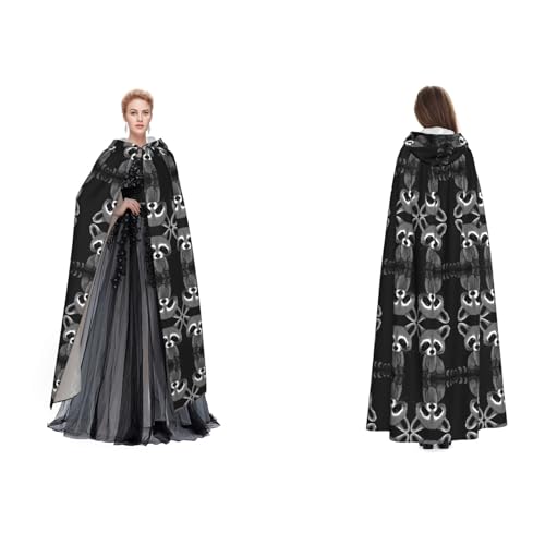 Fdfekgvplp Cartoon-Umhang mit süßem Waschbär-Druck, Kapuzenumhang, Halloween, Mittelalter-Kostüm, Erwachsene, Cosplay, langer Umhang für Damen und Herren Fdfekgvplp Cartoon-Umhang mit süßem Waschbär-Druck, Kapuzenumhang, Halloween, Mittelalter-Kostüm, Erwachsene, Cosplay, langer Umhang für Damen und Herren von Fdfekgvplp