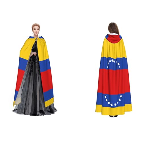 Fdfekgvplp Flagge von Venezuela, bedruckter Kapuzenumhang, Halloween, Mittelalter-Kostüm, Erwachsene, Cosplay, langer Umhang für Damen und Herren Fdfekgvplp Flagge von Venezuela, bedruckter Kapuzenumhang, Halloween, Mittelalter-Kostüm, Erwachsene, Cosplay, langer Umhang für Damen und Herren von Fdfekgvplp