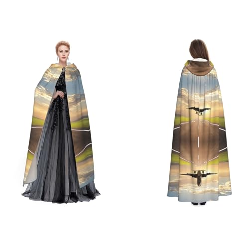 Fdfekgvplp Flugzeug-bedruckter Kapuzenumhang, Halloween, Mittelalter-Kostüm, Erwachsene, Cosplay, langer Umhang für Damen und Herren Fdfekgvplp Flugzeug-bedruckter Kapuzenumhang, Halloween, Mittelalter-Kostüm, Erwachsene, Cosplay, langer Umhang für Damen und Herren von Fdfekgvplp