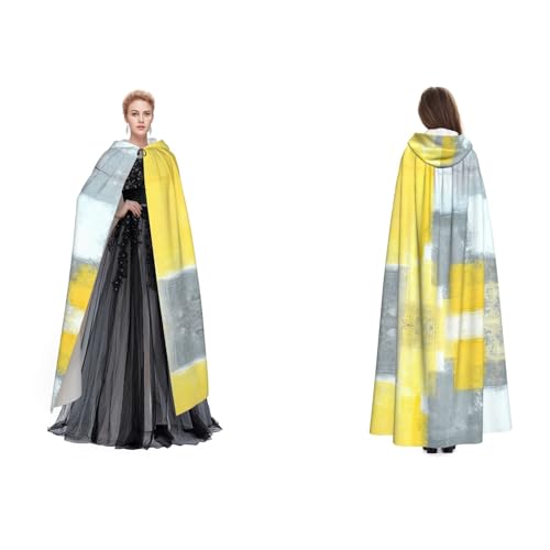 Fdfekgvplp Grau-gelber Umhang mit abstrakter Kunstmalerei, bedruckter Kapuzenumhang, Halloween, Mittelalter-Kostüm, Erwachsenenkostüm, Cosplay, langer Umhang für Damen und Herren Fdfekgvplp Grau-gelber Umhang mit abstrakter Kunstmalerei, bedruckter Kapuzenumhang, Halloween, Mittelalter-Kostüm, Erwachsenenkostüm, Cosplay, langer Umhang für Damen und Herren von Fdfekgvplp