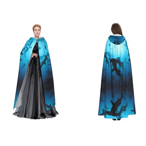 Fdfekgvplp Hammerhead Haie bedruckter Kapuzenumhang Halloween Mittelalter Kostüm Erwachsene Cosplay langer Umhang für Damen und Herren Fdfekgvplp Hammerhead Haie bedruckter Kapuzenumhang Halloween Mittelalter Kostüm Erwachsene Cosplay langer Umhang für Damen und Herren von Fdfekgvplp