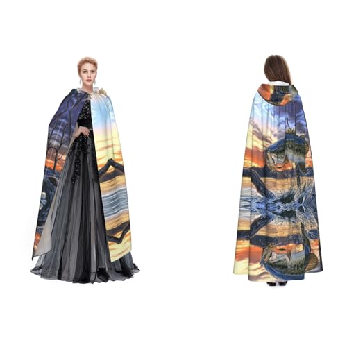 Fdfekgvplp Kapuzenumhang mit Bass, bedruckt, Halloween, Mittelalter-Kostüm, Erwachsene, Cosplay, langer Umhang für Damen und Herren Fdfekgvplp Kapuzenumhang mit Bass, bedruckt, Halloween, Mittelalter-Kostüm, Erwachsene, Cosplay, langer Umhang für Damen und Herren von Fdfekgvplp