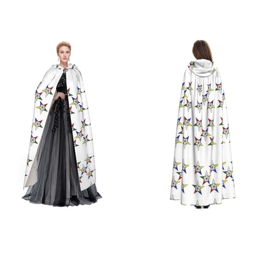Fdfekgvplp Kapuzenumhang mit Sternen, bedruckt, Halloween, Mittelalter-Kostüm, Erwachsene, Cosplay, langer Umhang für Damen und Herren Fdfekgvplp Kapuzenumhang mit Sternen, bedruckt, Halloween, Mittelalter-Kostüm, Erwachsene, Cosplay, langer Umhang für Damen und Herren von Fdfekgvplp