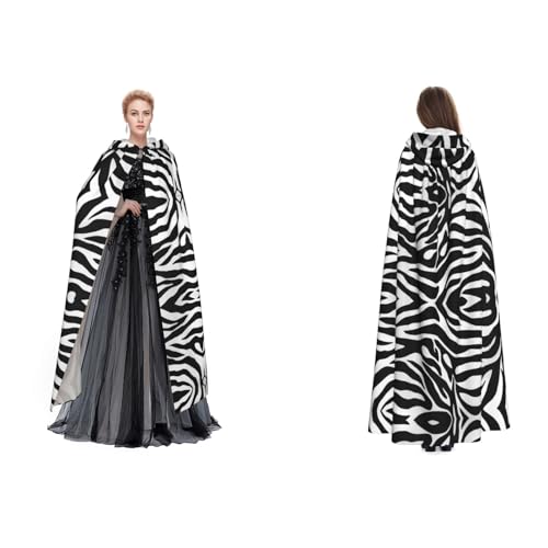 Fdfekgvplp Kapuzenumhang mit Zebra-Druck, Halloween, Mittelalter-Kostüm, Erwachsene, Cosplay, langer Umhang für Damen und Herren Fdfekgvplp Kapuzenumhang mit Zebra-Druck, Halloween, Mittelalter-Kostüm, Erwachsene, Cosplay, langer Umhang für Damen und Herren von Fdfekgvplp