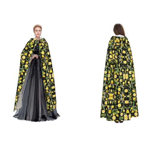 Fdfekgvplp Kapuzenumhang mit gelber Zitrone, bedruckt, Halloween, Mittelalter-Kostüm, Erwachsene, Cosplay, langer Umhang für Damen und Herren Fdfekgvplp Kapuzenumhang mit gelber Zitrone, bedruckt, Halloween, Mittelalter-Kostüm, Erwachsene, Cosplay, langer Umhang für Damen und Herren von Fdfekgvplp