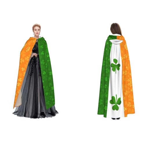 Fdfekgvplp Kapuzenumhang mit irischer Flagge, bedruckt, Halloween, Mittelalter-Kostüm, Erwachsene, Cosplay, langer Umhang für Damen und Herren Fdfekgvplp Kapuzenumhang mit irischer Flagge, bedruckt, Halloween, Mittelalter-Kostüm, Erwachsene, Cosplay, langer Umhang für Damen und Herren von Fdfekgvplp