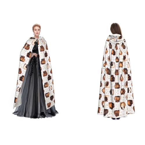 Fdfekgvplp Meerschweinchen-Umhang mit Kapuze, bedruckt, Halloween, Mittelalter-Kostüm, Erwachsene, Cosplay, langer Umhang für Damen und Herren Fdfekgvplp Meerschweinchen-Umhang mit Kapuze, bedruckt, Halloween, Mittelalter-Kostüm, Erwachsene, Cosplay, langer Umhang für Damen und Herren von Fdfekgvplp