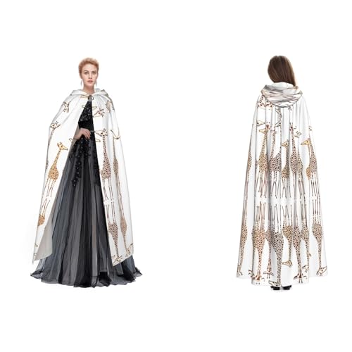 Fdfekgvplp Niedlicher wilder Cartoon-Giraffen-Umhang mit Kapuze, Halloween, Mittelalter-Kostüm, Erwachsenenkostüm, Cosplay, langer Umhang für Damen und Herren Fdfekgvplp Niedlicher wilder Cartoon-Giraffen-Umhang mit Kapuze, Halloween, Mittelalter-Kostüm, Erwachsenenkostüm, Cosplay, langer Umhang für Damen und Herren von Fdfekgvplp