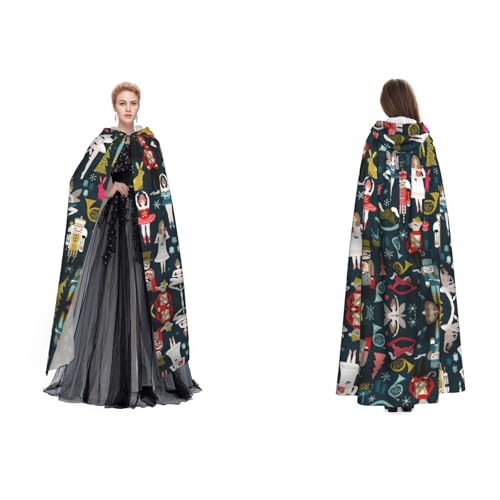 Fdfekgvplp Nussknacker-Ballett-Umhang für Damen, bedruckt, mit Kapuze, Halloween, Mittelalter-Kostüm, Erwachsene, Cosplay, langer Umhang für Damen und Herren Fdfekgvplp Nussknacker-Ballett-Umhang für Damen, bedruckt, mit Kapuze, Halloween, Mittelalter-Kostüm, Erwachsene, Cosplay, langer Umhang für Damen und Herren von Fdfekgvplp
