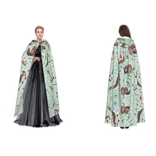 Fdfekgvplp Otters bedruckter Kapuzenumhang, Halloween, Mittelalter-Kostüm, Erwachsene, Cosplay, langer Umhang für Damen und Herren Fdfekgvplp Otters bedruckter Kapuzenumhang, Halloween, Mittelalter-Kostüm, Erwachsene, Cosplay, langer Umhang für Damen und Herren von Fdfekgvplp