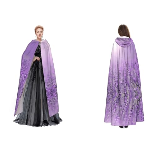 Fdfekgvplp Romantischer lila Lavendel bedruckter Kapuzenumhang Halloween Mittelalter Kostüm Erwachsene Cosplay langer Umhang für Damen und Herren Fdfekgvplp Romantischer lila Lavendel bedruckter Kapuzenumhang Halloween Mittelalter Kostüm Erwachsene Cosplay langer Umhang für Damen und Herren von Fdfekgvplp