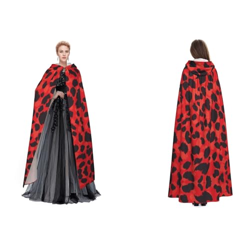Fdfekgvplp Roter Leopardenmuster bedruckter Kapuzenumhang Halloween Mittelalter Kostüm Erwachsene Cosplay langer Umhang für Damen und Herren Fdfekgvplp Roter Leopardenmuster bedruckter Kapuzenumhang Halloween Mittelalter Kostüm Erwachsene Cosplay langer Umhang für Damen und Herren von Fdfekgvplp