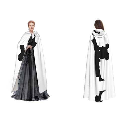 Fdfekgvplp Taekwondo Kampfsport-Umhang mit Kapuze, bedruckt, Halloween, Mittelalter-Kostüm, Erwachsene, Cosplay, langer Umhang für Damen und Herren von Fdfekgvplp