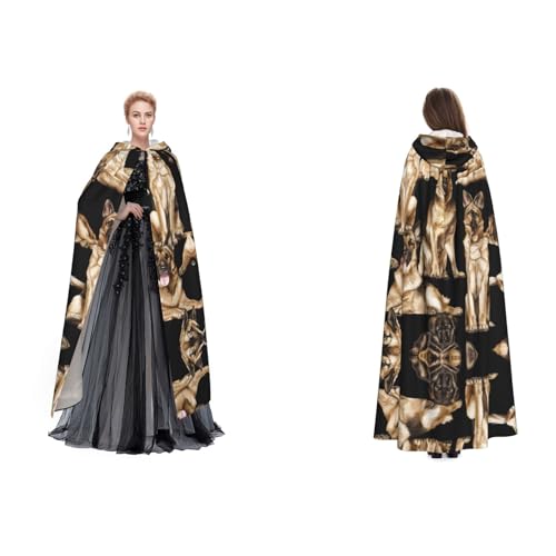 Fdfekgvplp Umhang mit Kapuze, Motiv: Deutscher Schäferhund, Halloween, Mittelalter-Kostüm, Erwachsene, Cosplay, langer Umhang für Damen und Herren Fdfekgvplp Umhang mit Kapuze, Motiv: Deutscher Schäferhund, Halloween, Mittelalter-Kostüm, Erwachsene, Cosplay, langer Umhang für Damen und Herren von Fdfekgvplp