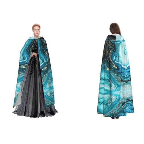 Fdfekgvplp Umhang mit Kapuze, Steinblau, Gold, Marmor, bedruckt, Halloween, Mittelalter-Kostüm, Erwachsene, Cosplay, langer Umhang für Damen und Herren Fdfekgvplp Umhang mit Kapuze, Steinblau, Gold, Marmor, bedruckt, Halloween, Mittelalter-Kostüm, Erwachsene, Cosplay, langer Umhang für Damen und Herren von Fdfekgvplp