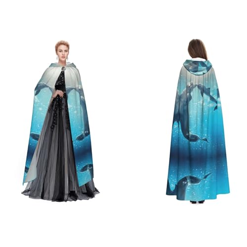 Fdfekgvplp Winter-Umhang mit Delfin-Druck, mit Kapuze, Halloween, Mittelalter-Kostüm, Erwachsene, Cosplay, langer Umhang für Damen und Herren Fdfekgvplp Winter-Umhang mit Delfin-Druck, mit Kapuze, Halloween, Mittelalter-Kostüm, Erwachsene, Cosplay, langer Umhang für Damen und Herren von Fdfekgvplp