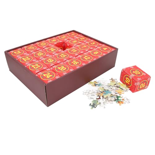 Adventskalender-Weihnachtspuzzle 2023 fürund Erwachsene, 24-Tage-Countdown, 1008 Teile, Endloser Spaß, Fördert die Kognitiven Fähigkeiten, mit 42 Puzzleteilen Pro Box von Fdit