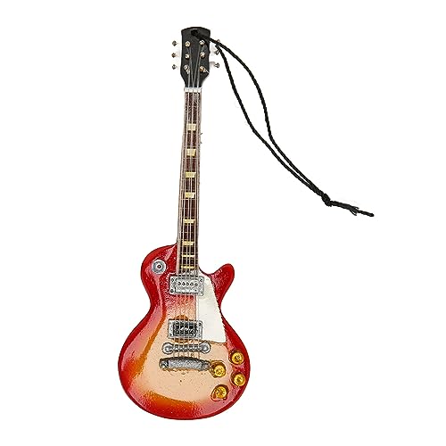 Bezauberndes Miniatur-E-Gitarrenmodell, E-Gitarrenbrosche aus Holz, Vielseitig Einsetzbares Ornament aus Massivholz, Ideale Geschenkwahl (07) von Fdit
