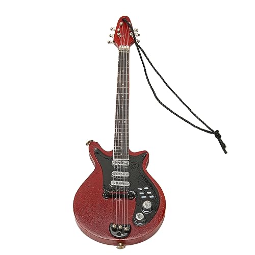Bezauberndes Miniatur-E-Gitarrenmodell, E-Gitarrenbrosche aus Holz, Vielseitig Einsetzbares Ornament aus Massivholz, Ideale Geschenkwahl (08) von Fdit