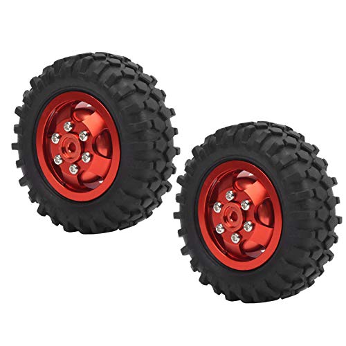 1/10 RC Truck Rad Anti-Rutsch-Gummireifen 55 Mm Durchmesser Geeignet für WPL D12 1/10 RC Car RC Truck-Enthusiasten (rot R) von Fdit