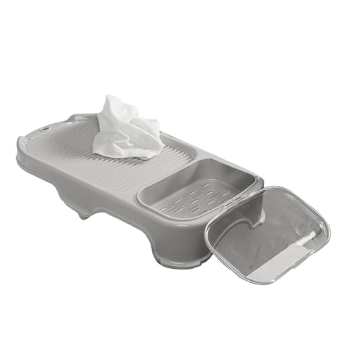 Fdit 2-in-1 Tragbares Mini-Waschbrett mit Seifenhalter, Händewaschbrett für Wäsche, Kompaktes Plastik-Peeling-Board für den Gebrauch von Haushaltsreisen Fdit 2-in-1 Tragbares Mini-Waschbrett mit Seifenhalter, Händewaschbrett für Wäsche, Kompaktes Plastik-Peeling-Board für den Gebrauch von Haushaltsreisen von Fdit
