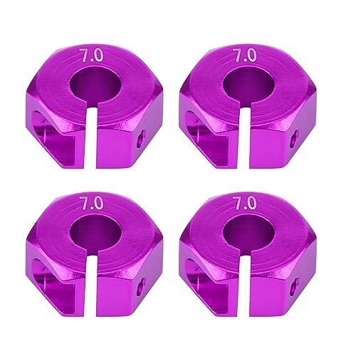 Fdit Aluminiumlegierungs -Rad -Hub Adapter Paket, Alle 1/10 Skale RC Modelle, Mehrfachfarbe und Dicke Optionen Lösen (7,0 mm lila) von Fdit