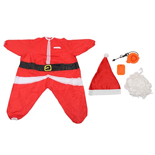 Fdit Aufblasbarer Weihnachtsmannanzug, Weihnachts -Weihnachtsmann -Kostüm -Blow -up -Outfit mit Batteriebetriebenem Inflator -Lüfter für Weihnachtsfeiern Halloween Cosplay von Fdit