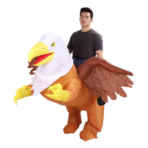 Fdit Aufblasbares Adlerkostüm für Erwachsene, Aufblasen Sie auf Eagle -Kostüm, Lustige Party Halloween -Anzug für Weihnachten Carnivals Geburtstagsfeiern von Fdit