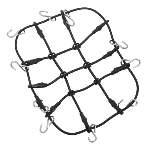 Fdit Ferngesteuertes Auto-Gepäcknetz, Gearbeitetes Nylon, Langlebig, Dekorative RC-Auto-Gepäcknetz-Simulation für RC-Zubehör (Black) von Fdit